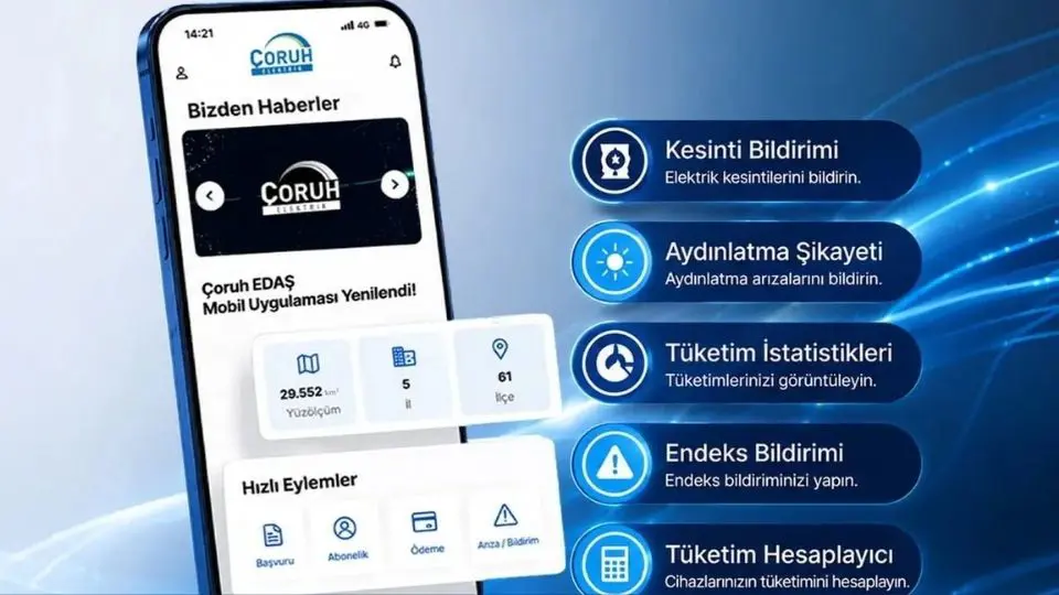 Çoruh EDAŞ Mobil Uygulaması Yenilendi